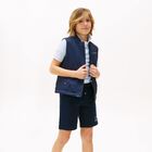 Boys Navy Blue Logo Shorts, 2, hi-res