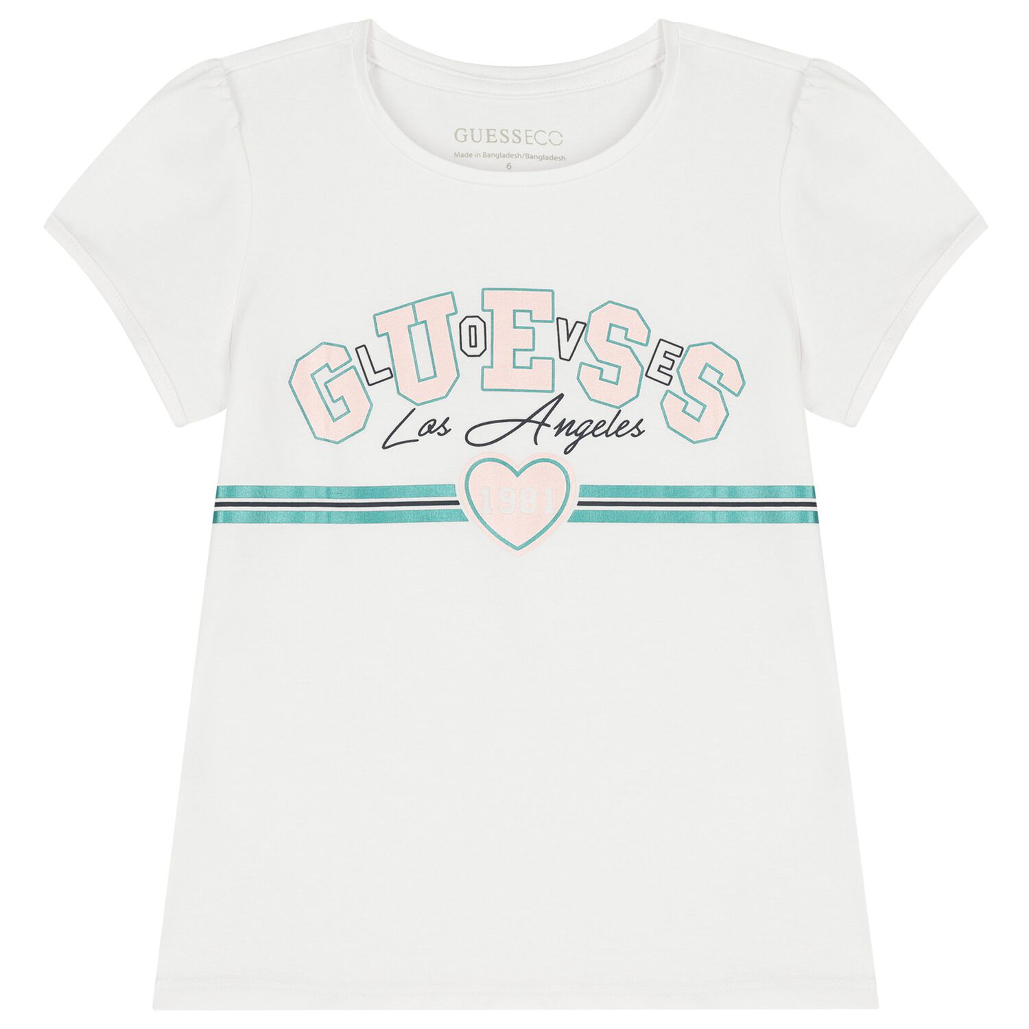 Girls White Logo T-Shirt, 1, hi-res