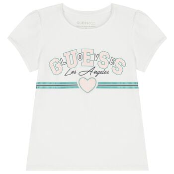 Girls White Logo T-Shirt
