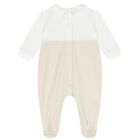 Baby Boys Ivory & Beige Babygrow, 2, hi-res