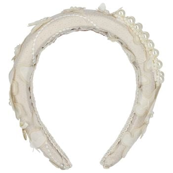 Girls Ivory Pearl Headband