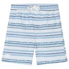 Boys Blue & White Swim Shorts, 1, hi-res