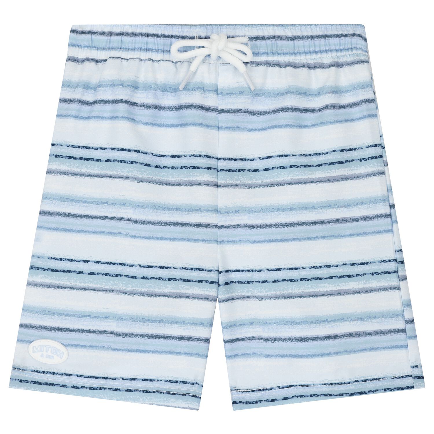 Boys Blue & White Swim Shorts, 1, hi-res image number null