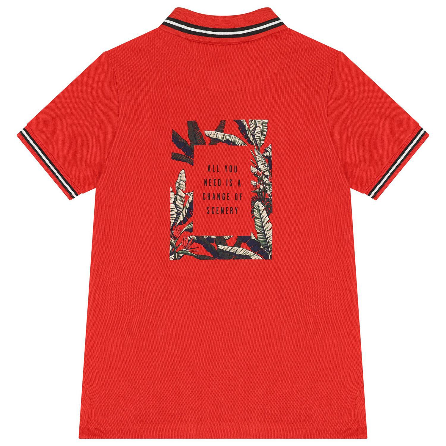 Boys Red Polo Shirt, 1, hi-res