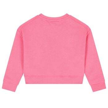 Girls Pink Logo Sweatshirt