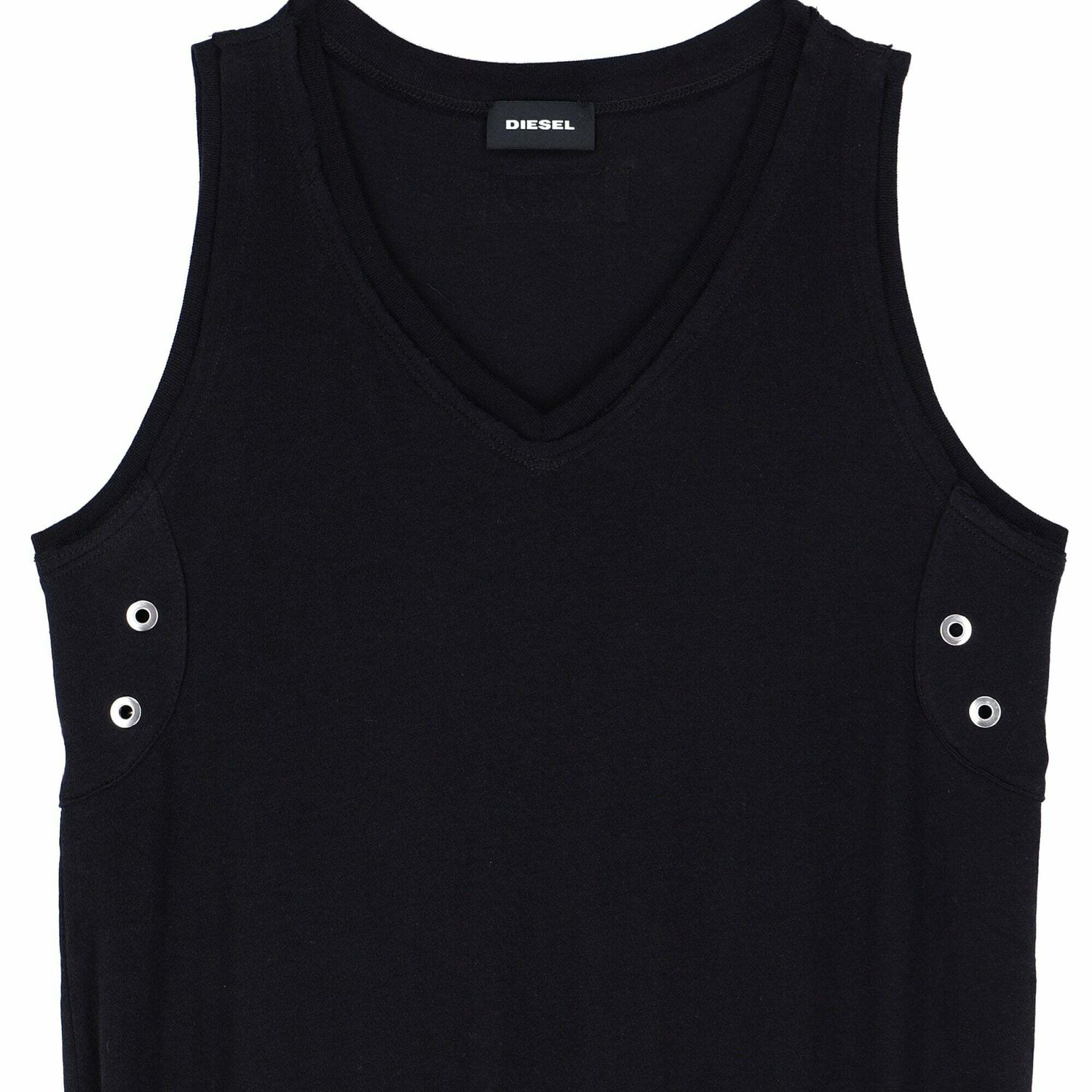 Girls Black Jersey Dress, 1, hi-res