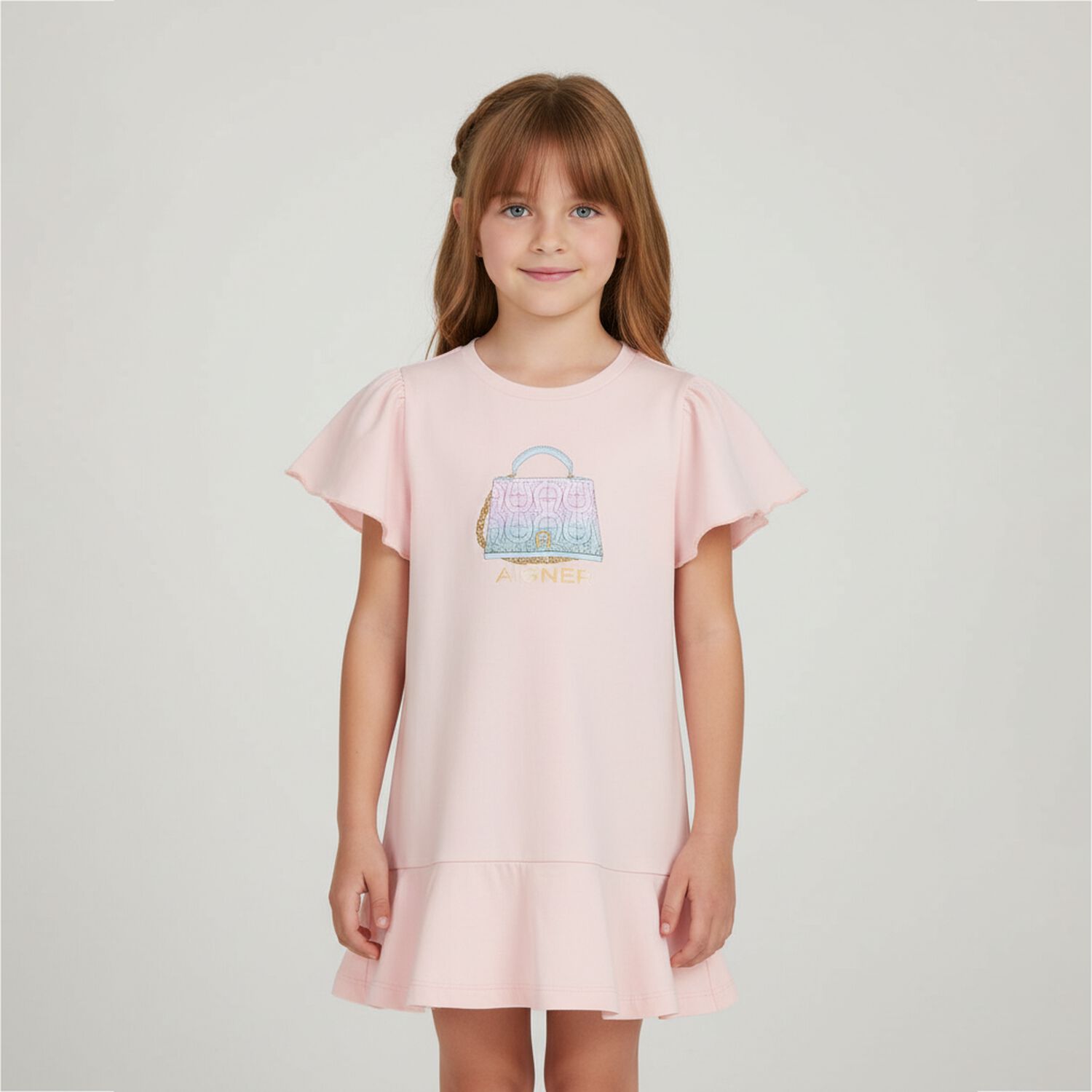 Girls Pink Bag Dress, 2, hi-res