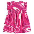 Girls Pink & Purple Ruffled Iride Dress, 2, hi-res