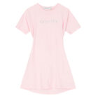 Girls Pink Logo Dress, 3, hi-res