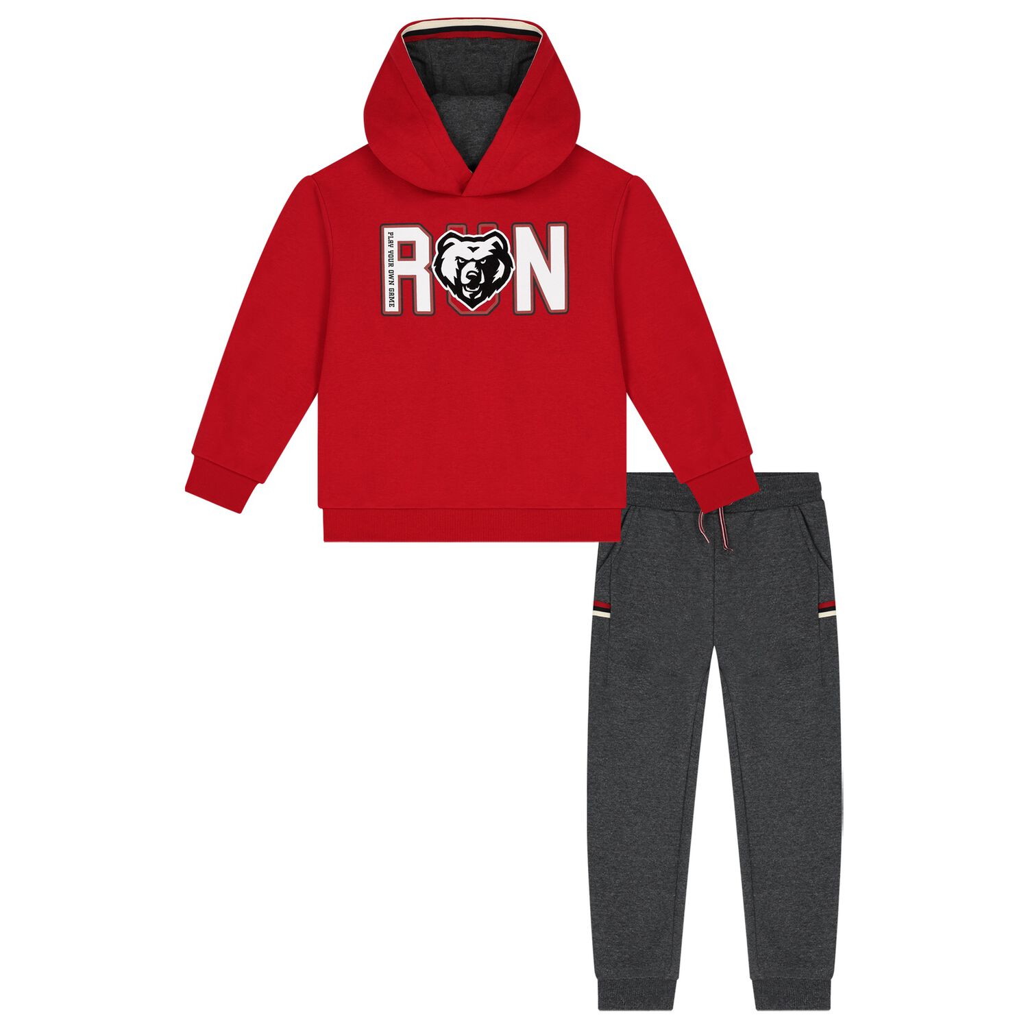Boys Red & Grey Logo Tracksuit, 1, hi-res image number null