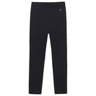 Girls Black Logo Leggings, 1, hi-res