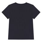 Younger Boys Navy Blue & Blue Shorts Set, 1, hi-res