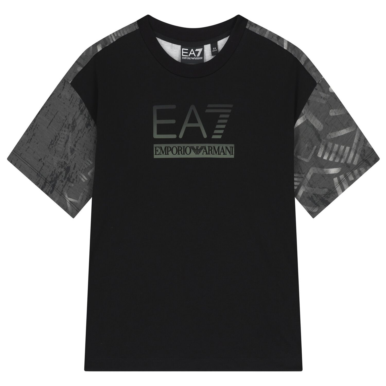 Boys Black & Grey Logo T-Shirt, 3, hi-res