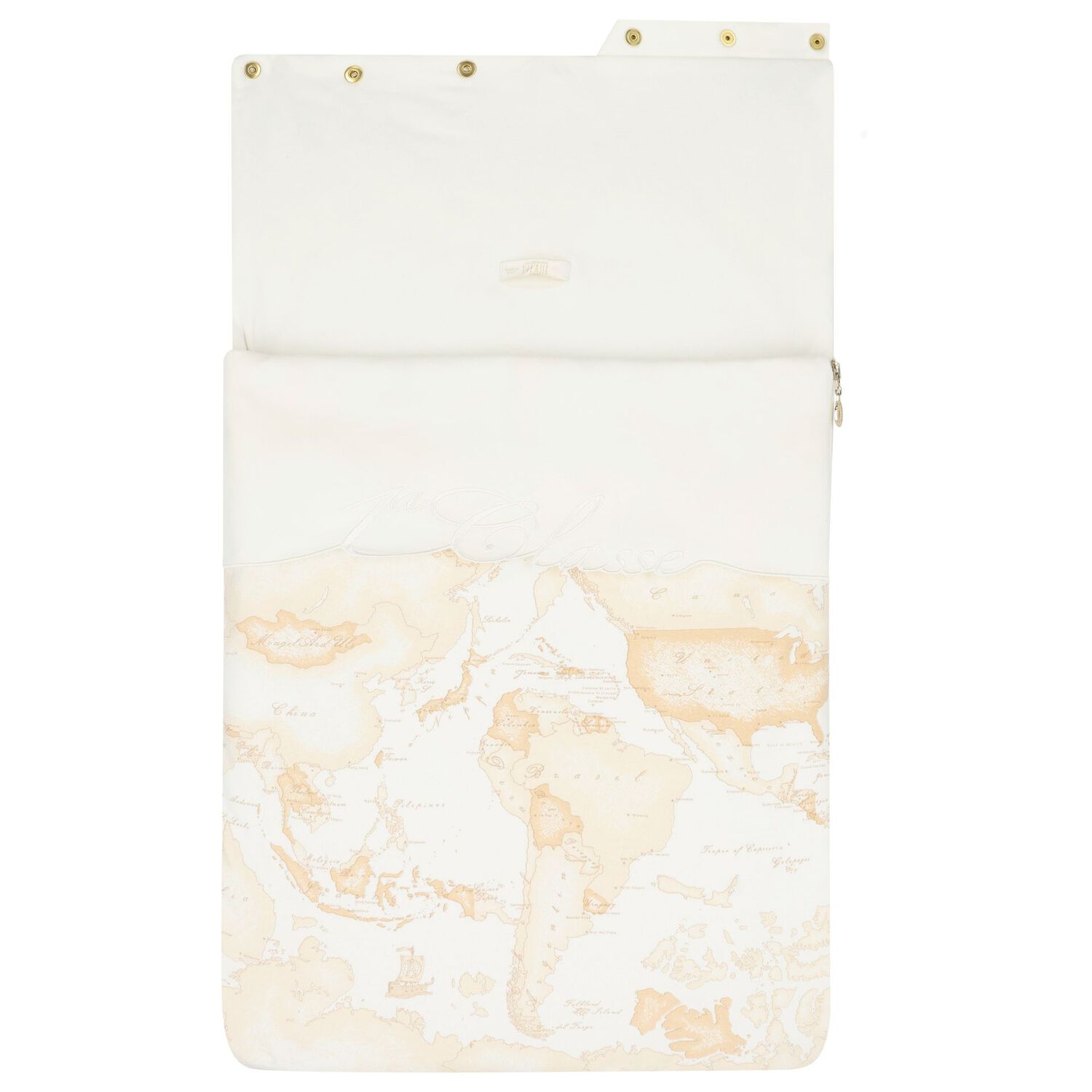 Beige & Ivory Geo Map Baby Nest, 1, hi-res