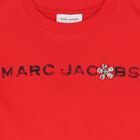 Girls Red Logo Long Sleeve Top, 2, hi-res