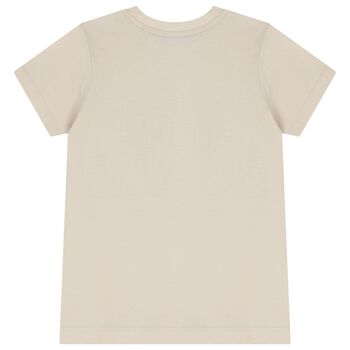 Boys Beige Logo T-Shirt