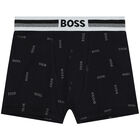 Boys White & Black Boxers (2 Pack), 1, hi-res