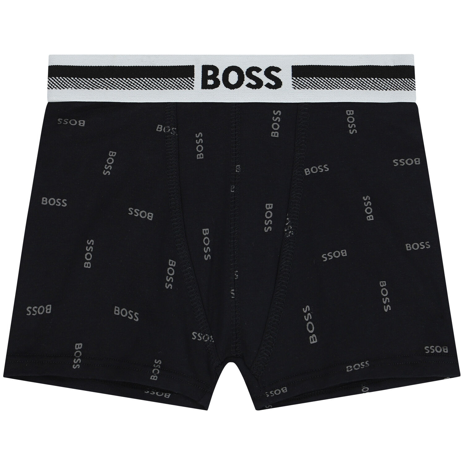 Boys White & Black Boxers (2 Pack), 1, hi-res