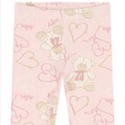 Girls White & Pink Logo leggings Set , 1, hi-res