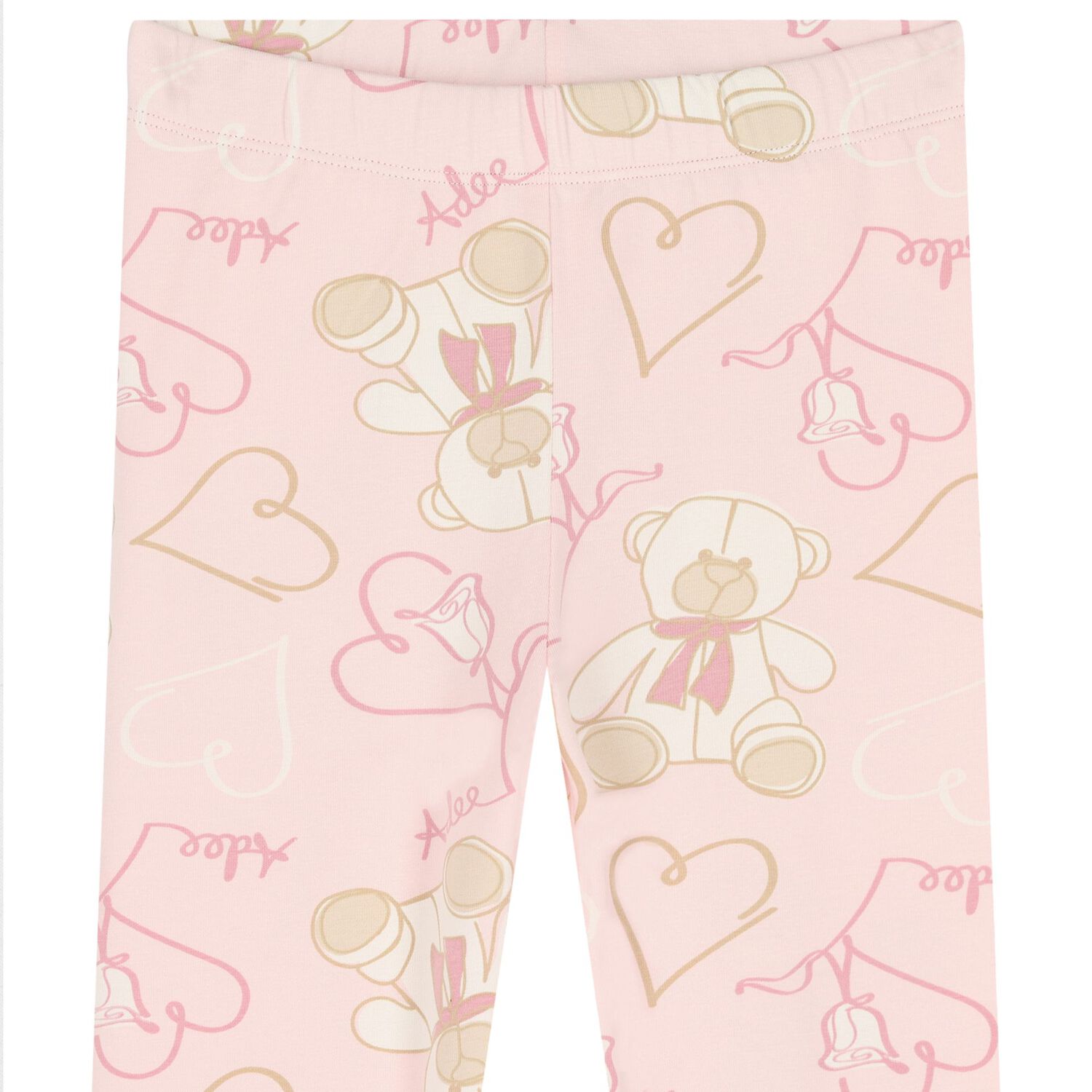 Girls White & Pink Logo leggings Set , 1, hi-res image number null