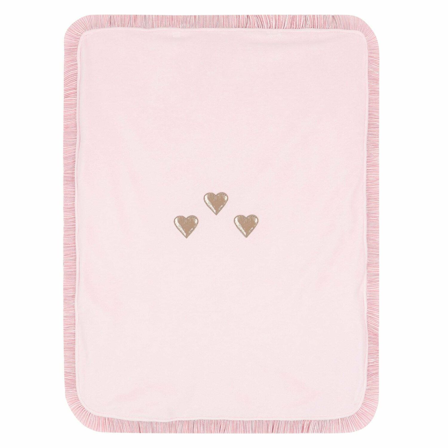 Baby Girls Pink Heart Blanket, 1, hi-res image number null