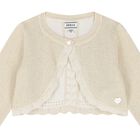 Younger Girls Gold Knitted Cardigan, 1, hi-res
