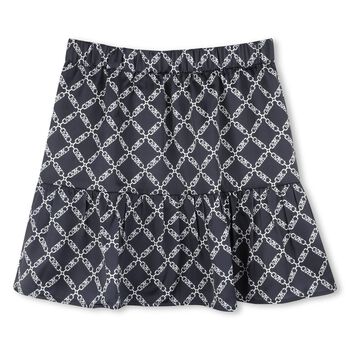 Girls Navy Blue Logo Skirt