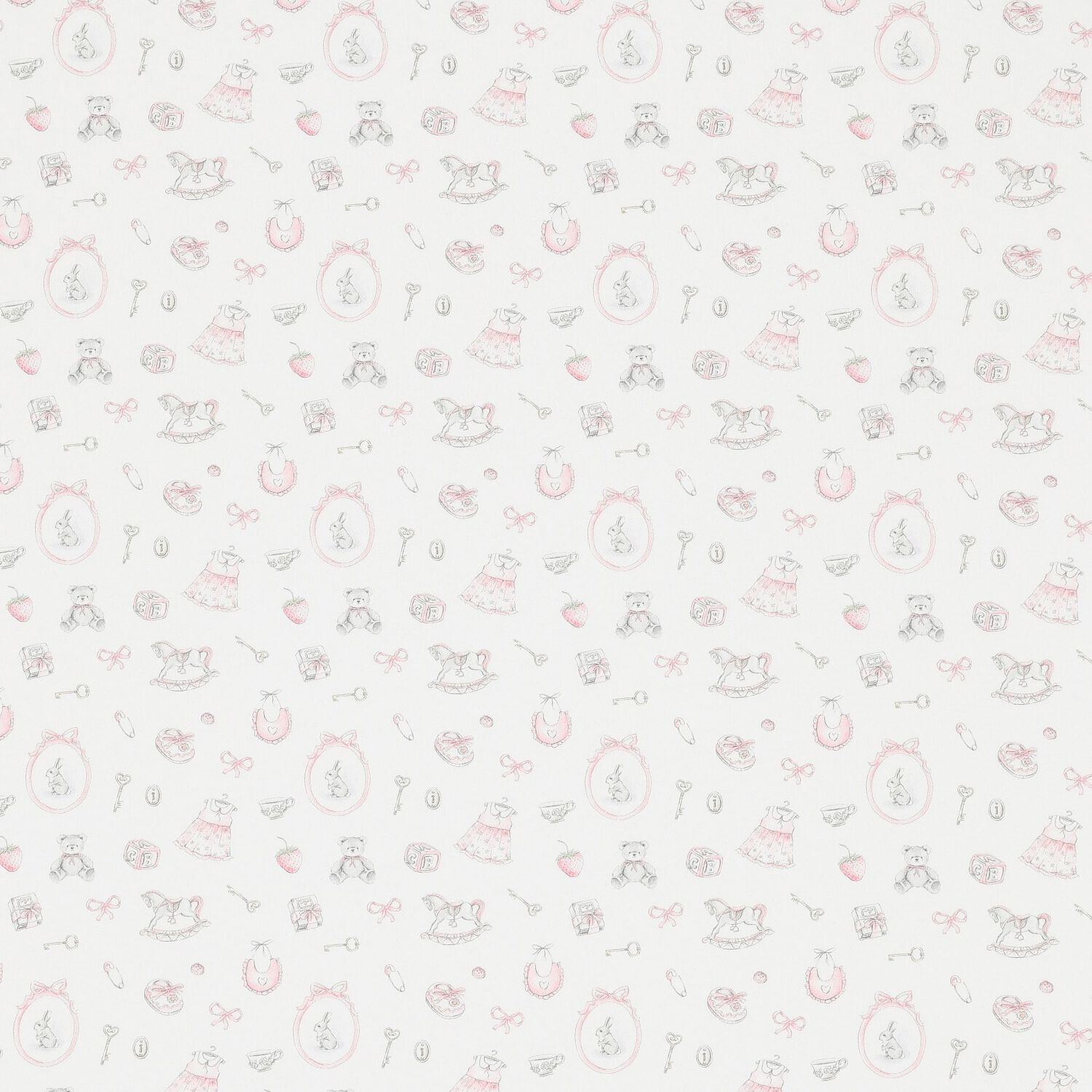 Baby Girls White & Pink Blanket (80cm), 1, hi-res image number null