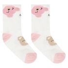 Baby Girls Pink & White Socks (4 Pack), 2, hi-res