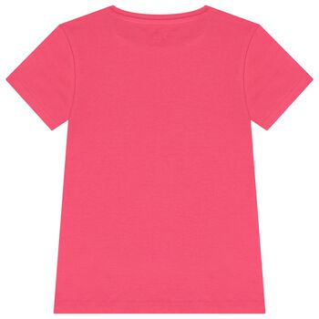 Girls Pink Logo Rhinestone T-Shirt
