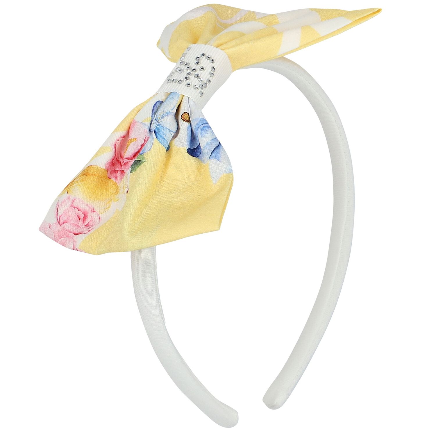 Girls Yellow Logo Bow Headband, 1, hi-res image number null