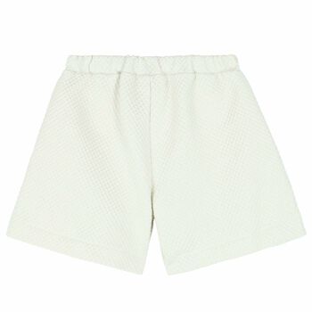 Girls Ivory & Silver Shorts