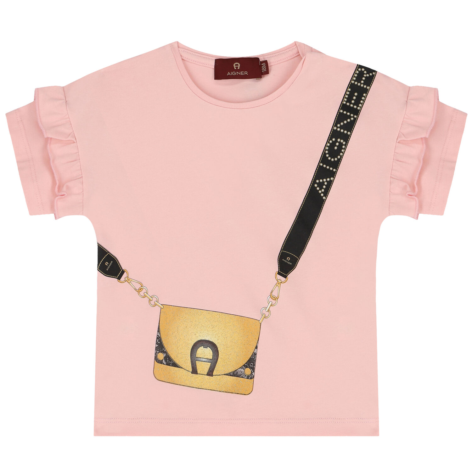 Younger Girls Pink Logo Bag T-Shirt, 1, hi-res