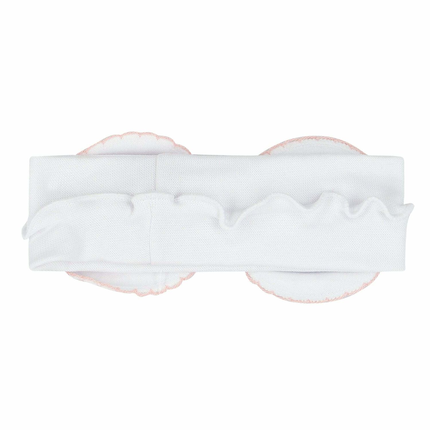 Baby Girls White Bow Floral Headband, 1, hi-res