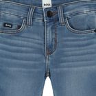 Boys Blue Logo Denim Jeans, 1, hi-res