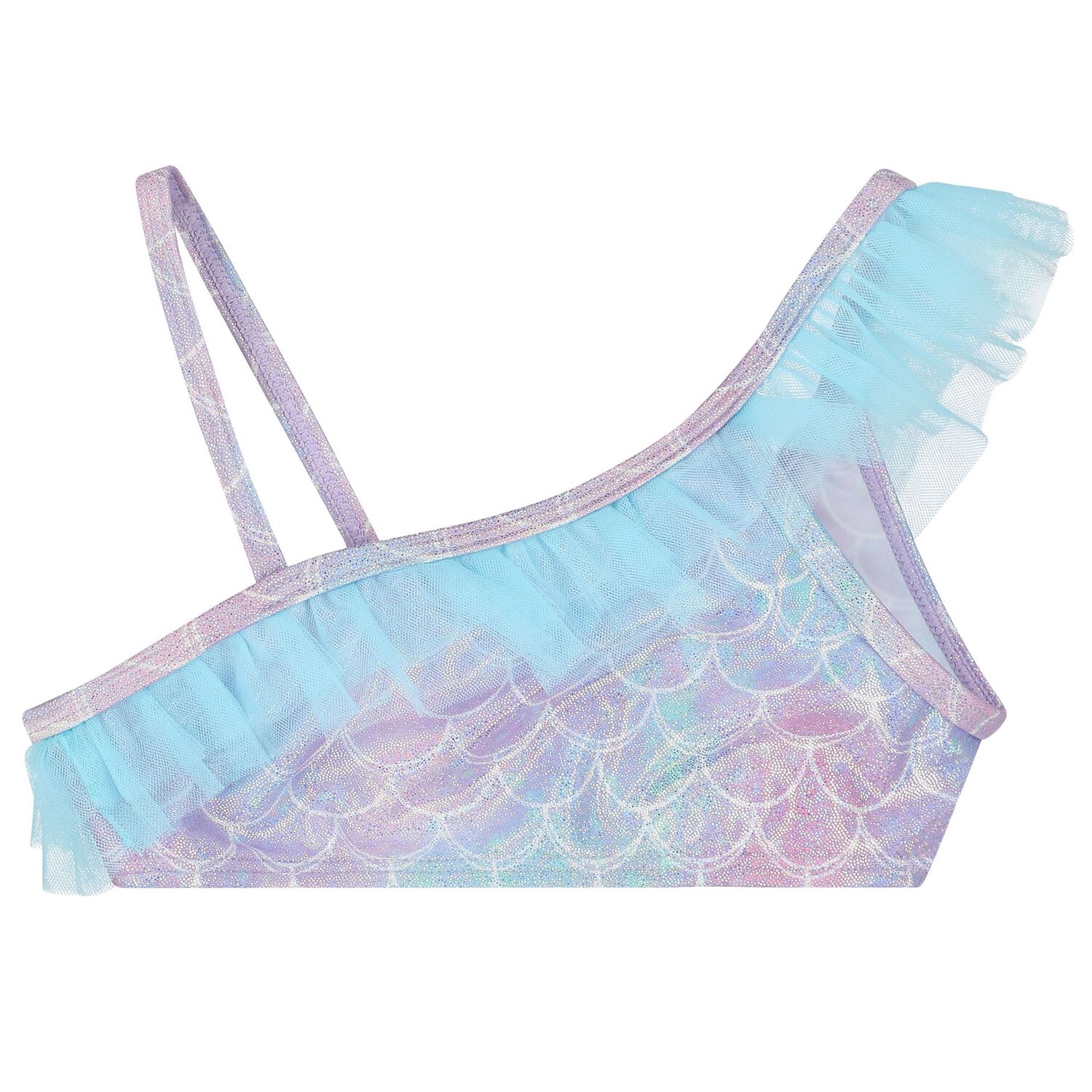 Girls Purple & Blue Metallic Mermaid Bikini, 1, hi-res image number null