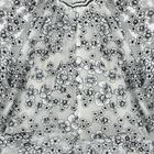 Girls White & Black Embroidered Floral Dress, 1, hi-res