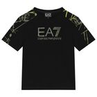 Boys Black Logo T-Shirt, 1, hi-res