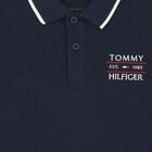 Boys Navy Blue Logo Embroidery Polo Shirt, 3, hi-res