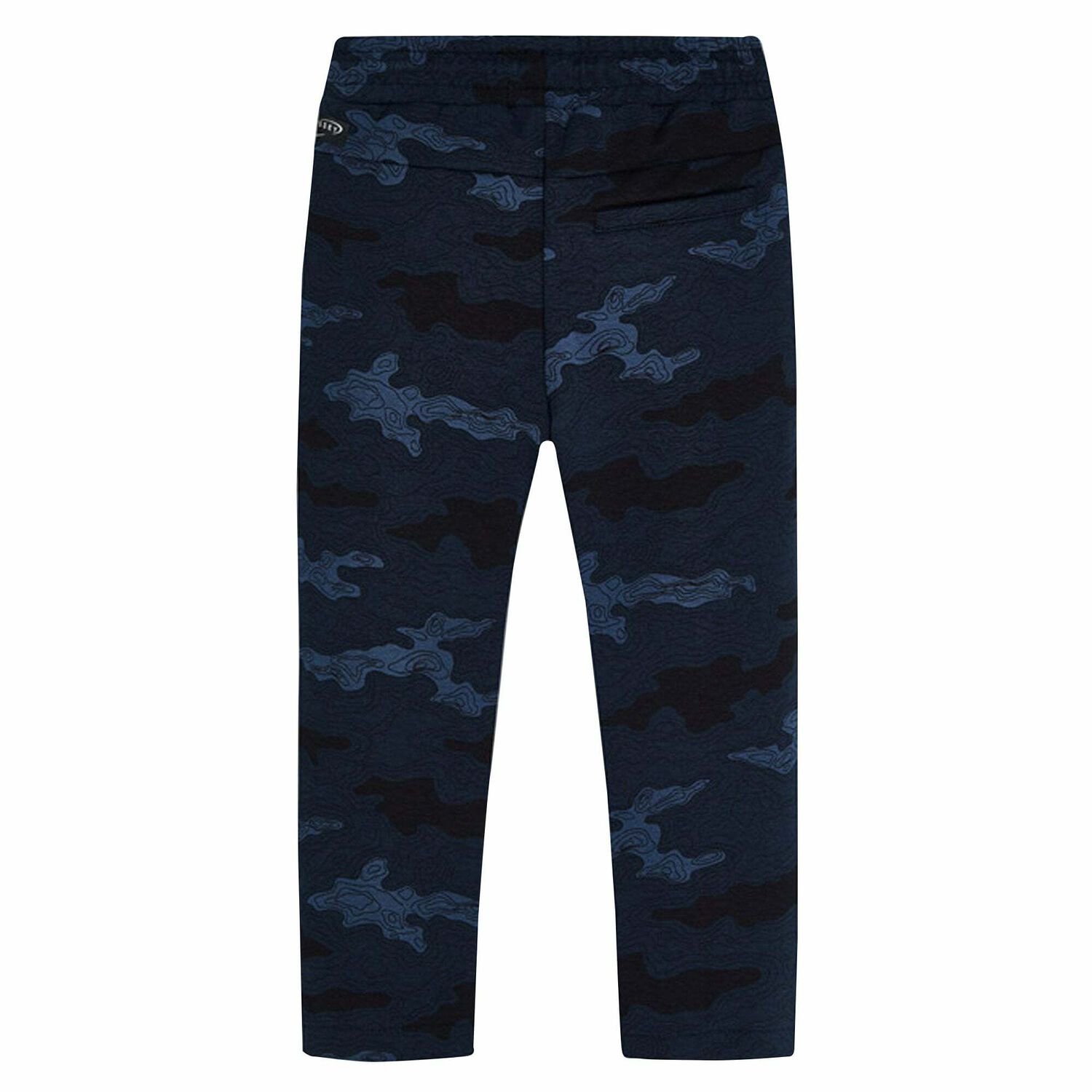 Boys Navy Camouflaged Trousers, 1, hi-res