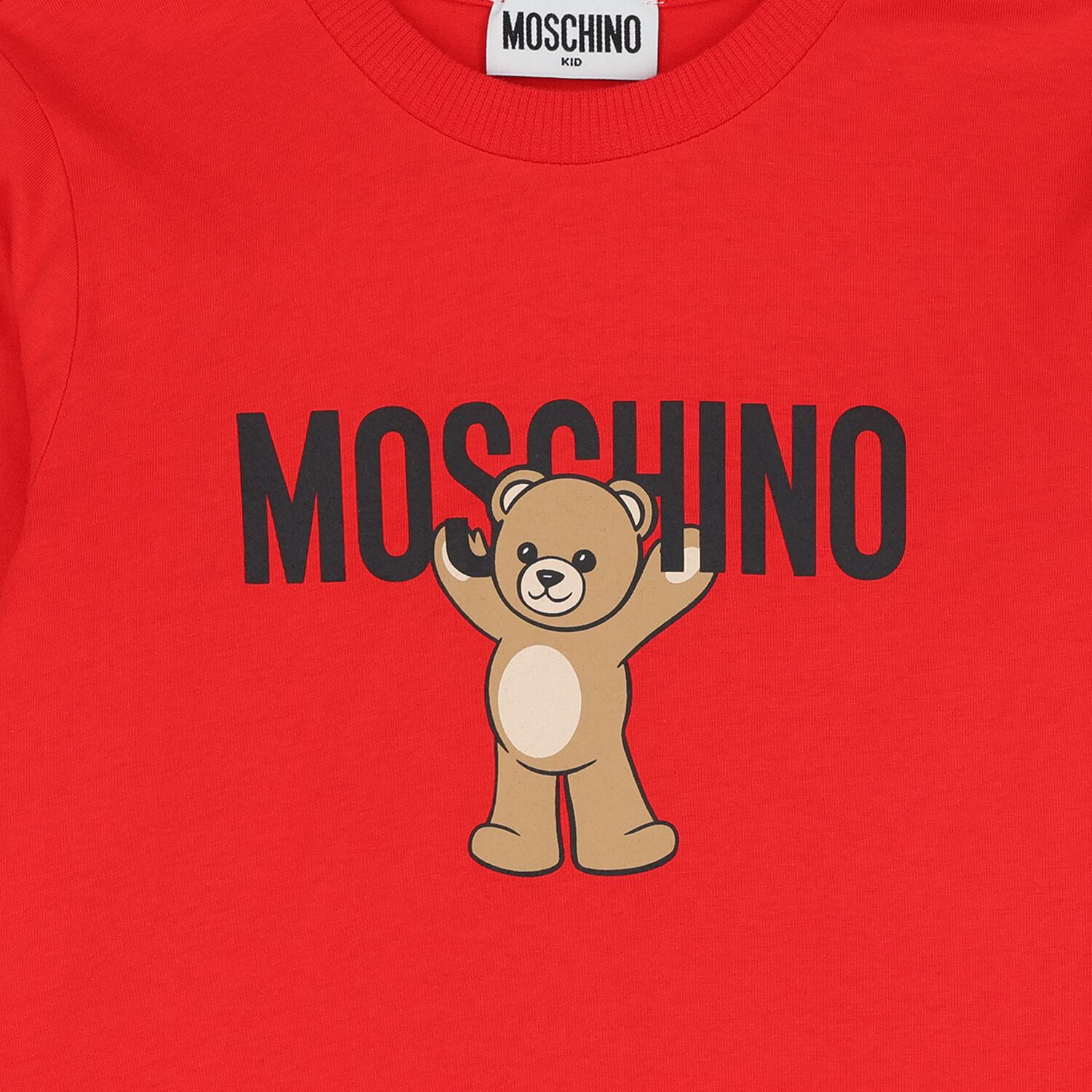 Red Teddy Bear Logo Long Sleeve Top, 2, hi-res