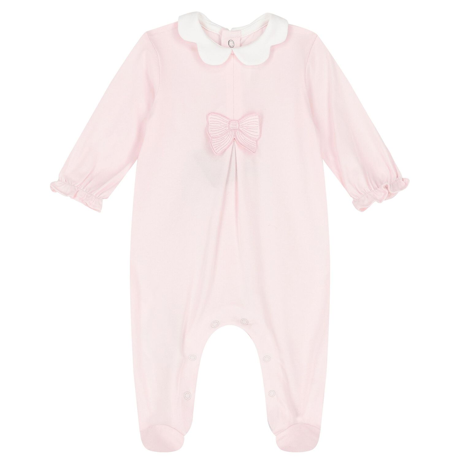 Baby Girls White & Pink Babygrows ( 2-Pack ), 2, hi-res