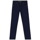 Boys Navy Logo Jeans, 1, hi-res