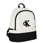 White & Black Logo Backpack, 1, hi-res