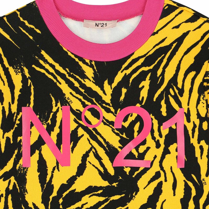 Girls Yellow Logo Sweatshirt, 1, hi-res image number null