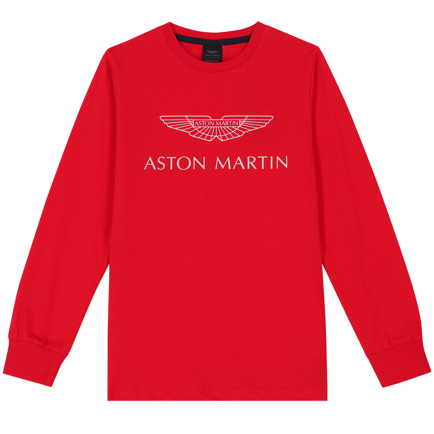 Boys Red Logo Long Sleeve Top, 2, hi-res
