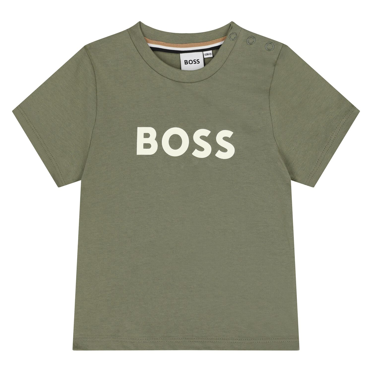 Younger Boys Green Logo T-Shirt, 2, hi-res