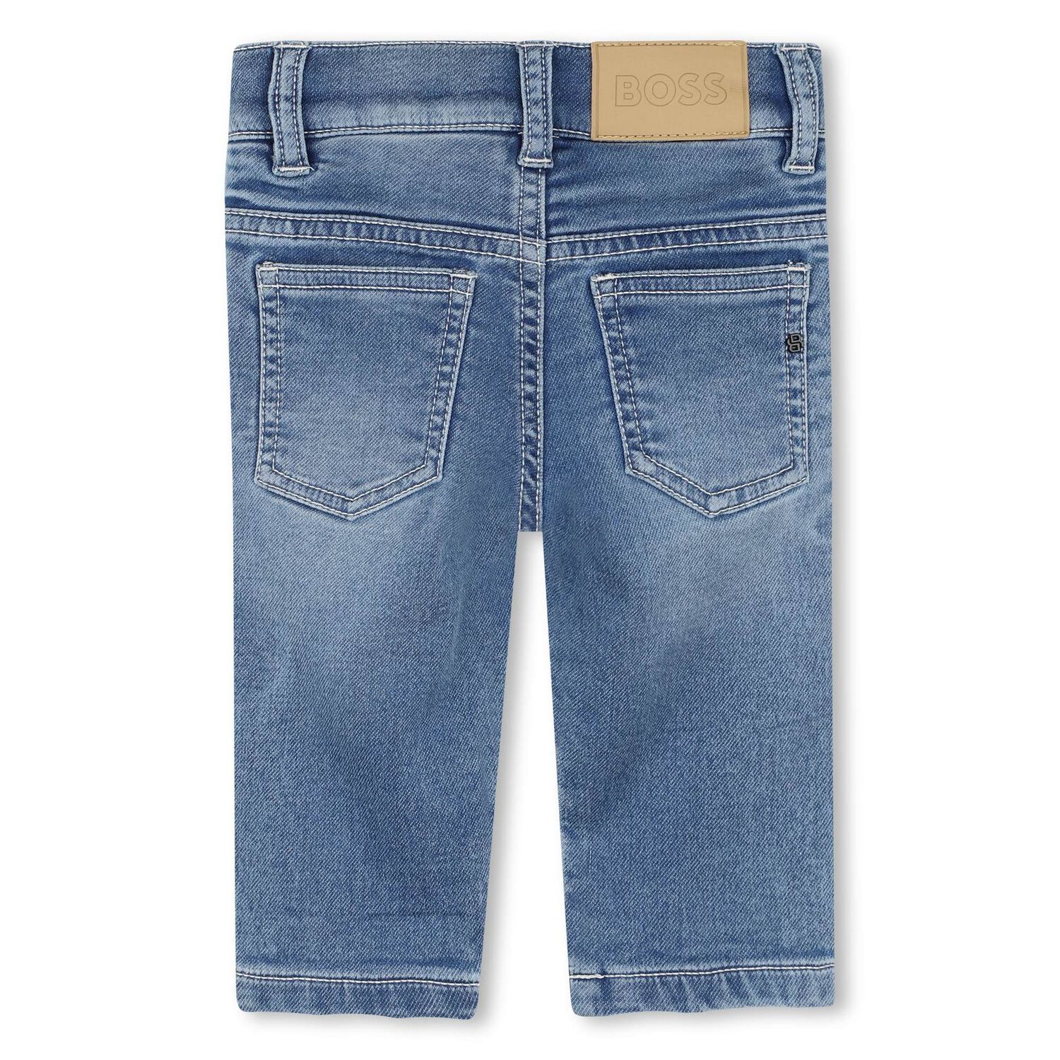 Younger Boys Blue Denim Jeans, 1, hi-res