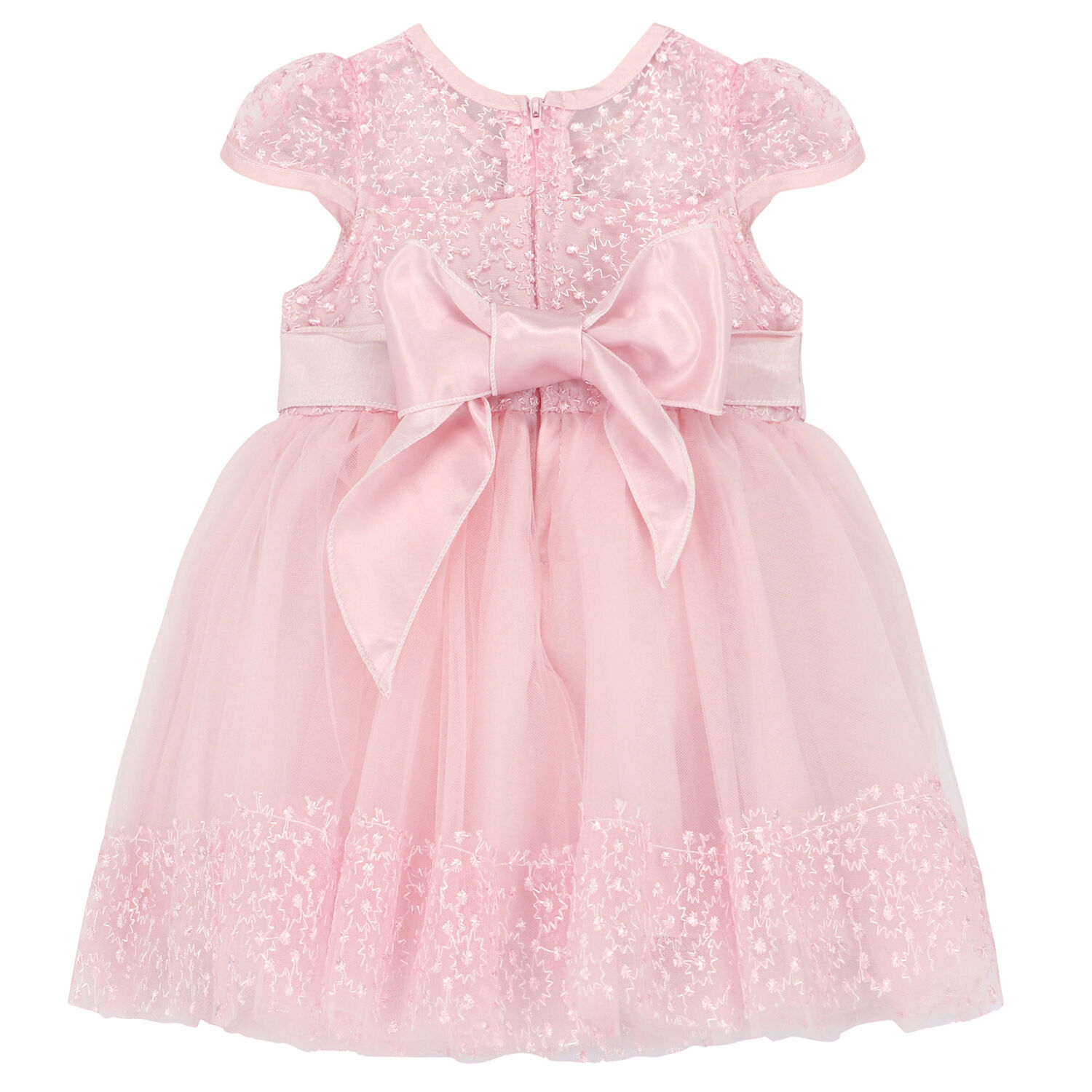 Baby Girls Pink Tulle Dress, 1, hi-res image number null