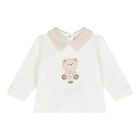 Baby Boys Ivory Teddy Bear 2 Piece Babygrow, 1, hi-res